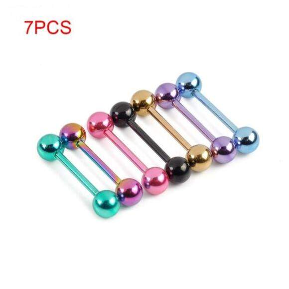Lot of 7 Tongue Rings - Picture 1 of 1